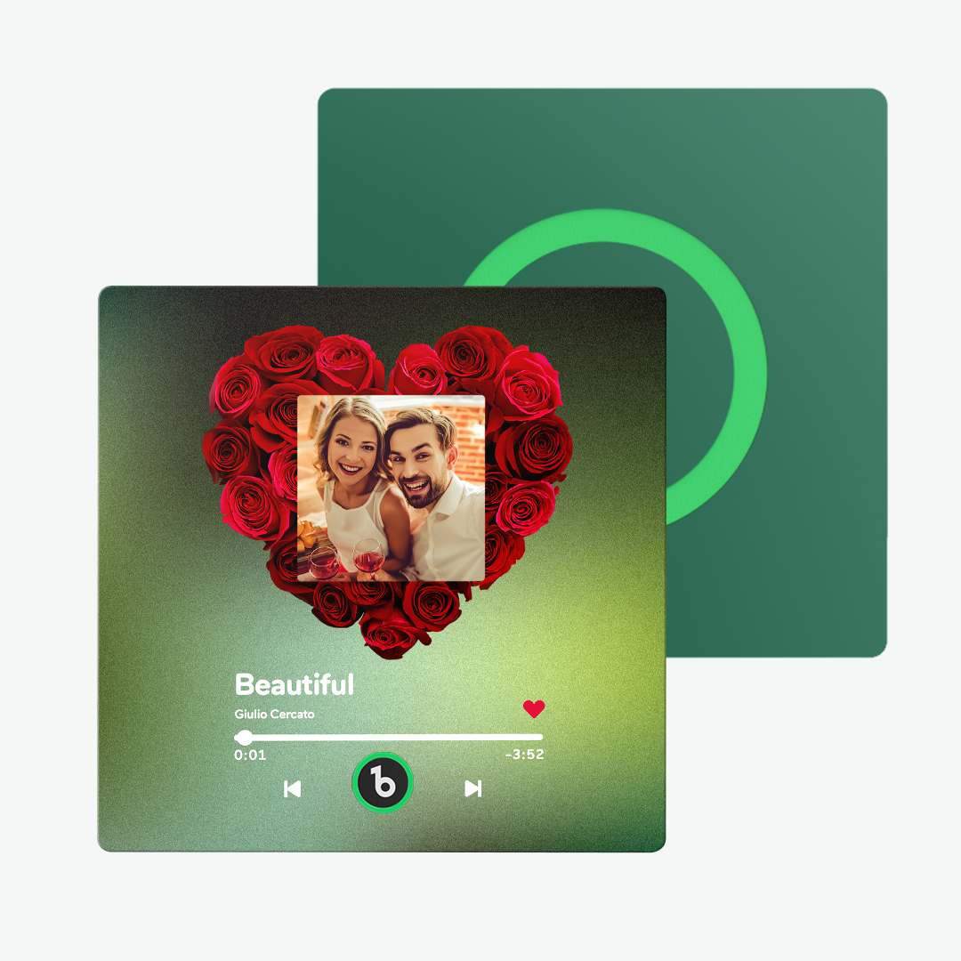Magnete Da Frigorifero Personalizzato Con Musica Con Rosa E Foto Magnete Da Frigorifero Colorato Con Nuovo Album Di Aggiornamento 4.0 Che Può Essere Riprodotto - soufeelit