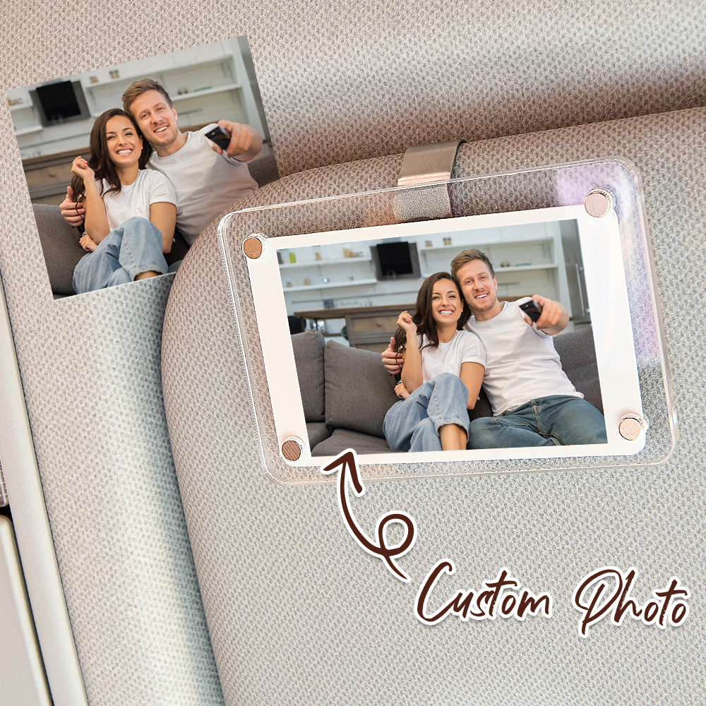 Clip Per Visiera Parasole Personalizzata, Clip Per Visiera Parasole Personalizzata, Decorazione Per Auto Con Foto, Foto Polaroid Per Auto, Regalo Per Coppie - soufeelit