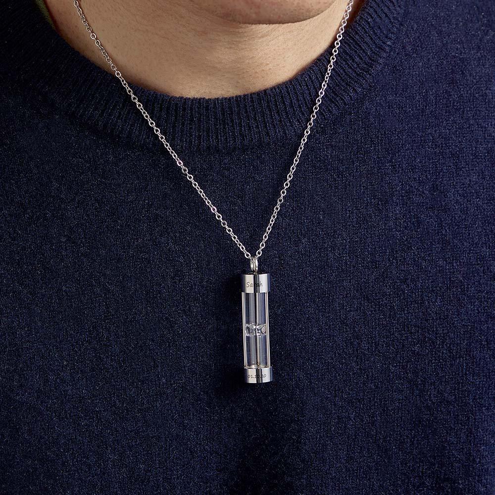Collana Con Nome Personalizzato Clessidra Ricorda Regalo - soufeelit