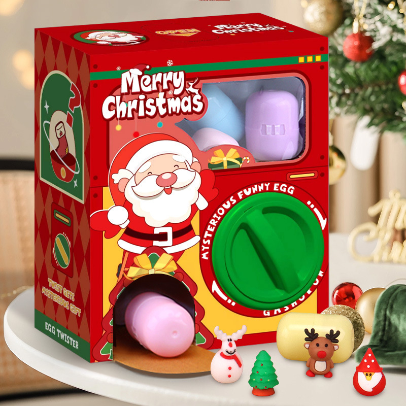 Macchina Per Torcere Le Uova In Stile Casuale Fai-da-te Gashapon Abbinato A 6 Uova Di Giocattoli Scatola Cieca A Sorpresa Regali Di Natale Per Bambini - soufeelit