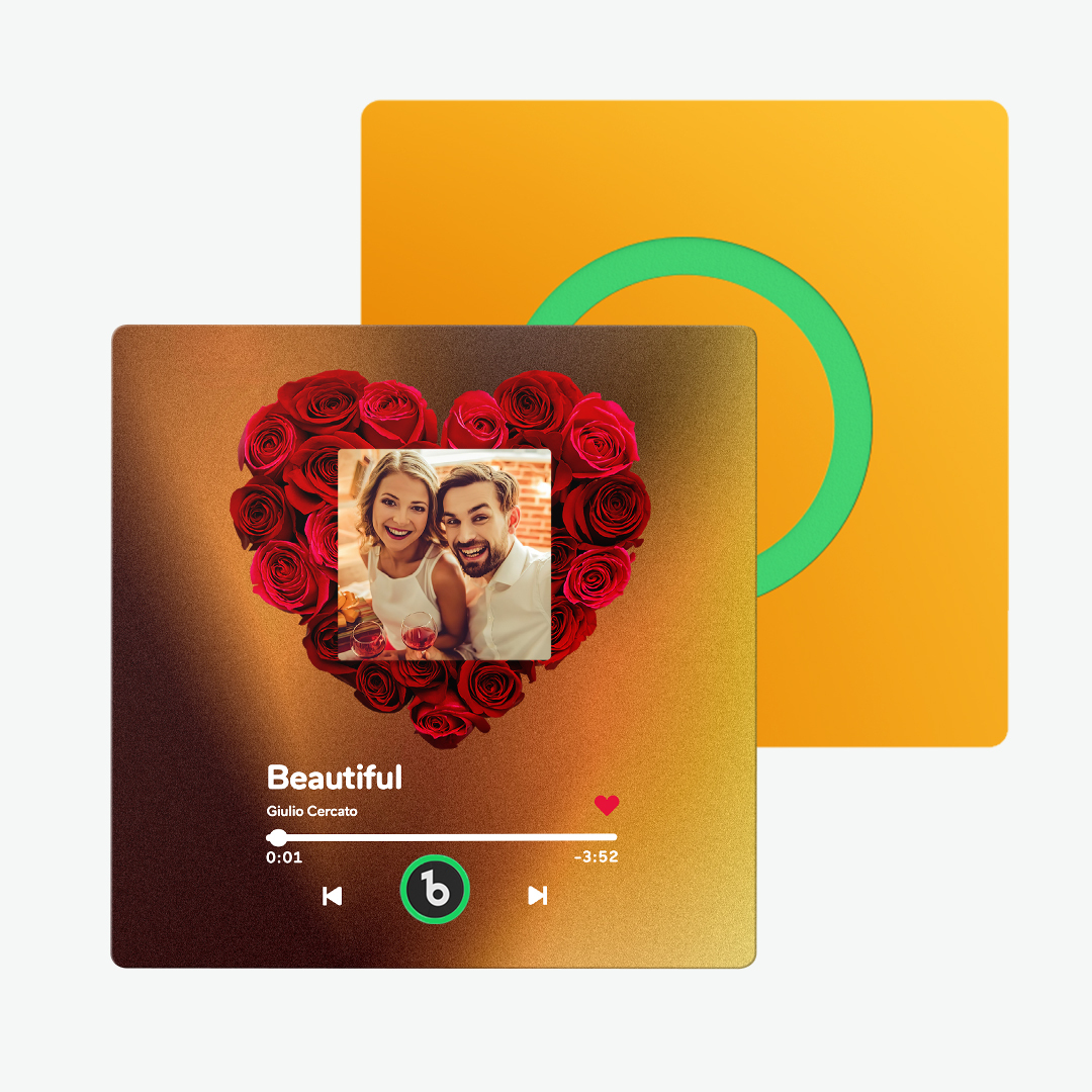 Magnete Da Frigorifero Personalizzato Con Musica Con Rosa E Foto Magnete Da Frigorifero Colorato Con Nuovo Album Di Aggiornamento 4.0 Che Può Essere Riprodotto - soufeelit