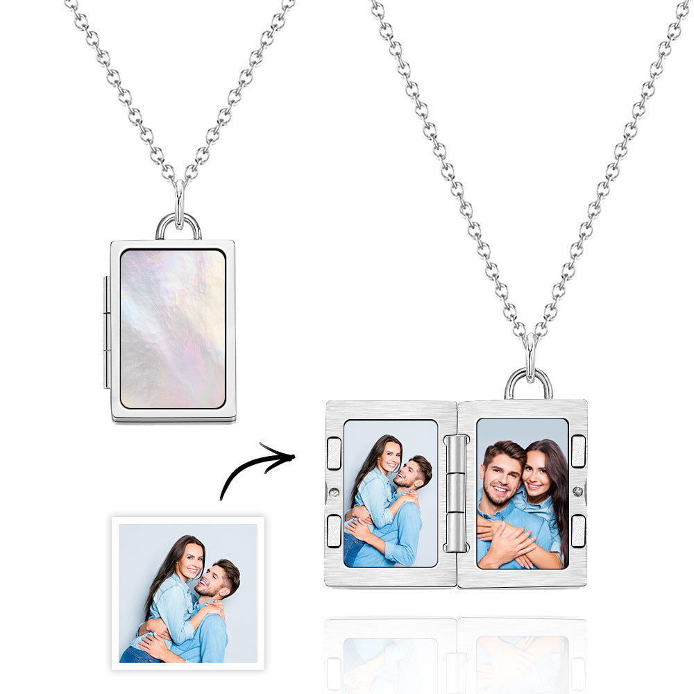Collana Con Medaglione Con Foto Personalizzata, Regalo Di Ispirazione Vintage Per Coppia - soufeelit