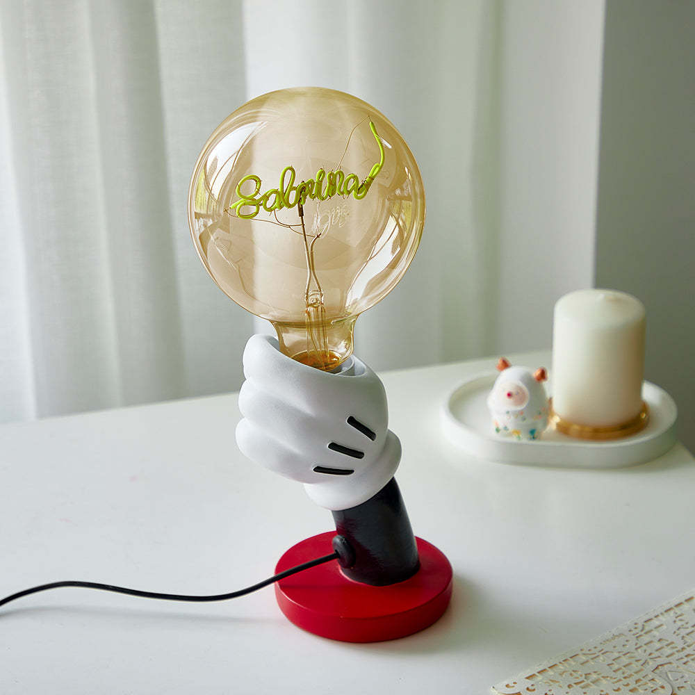 Testo Personalizzato Lampada Da Modellazione A Filamento Led Vintage Edison Lampadine A Luce Soffusa Decorativa A Luce Gialla Calda A Led - soufeelit