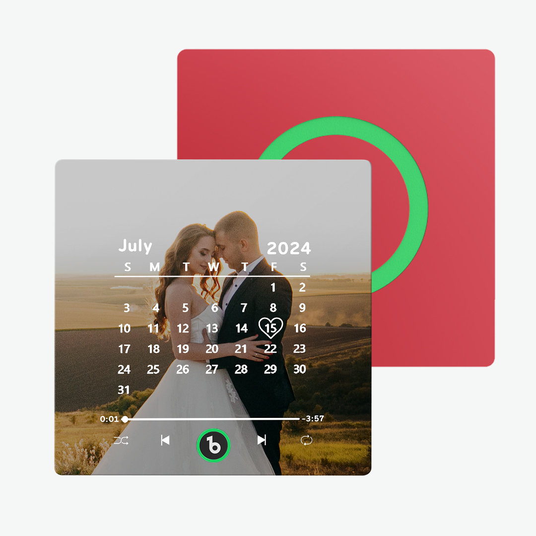 Magnete Da Frigorifero Con Musica Personalizzata Nuovo Aggiornamento 4.0 Con Cornice Colorata Calamita Da Frigorifero Con Calendario Personalizzato Con Regalo Di Nozze Con Foto - soufeelit