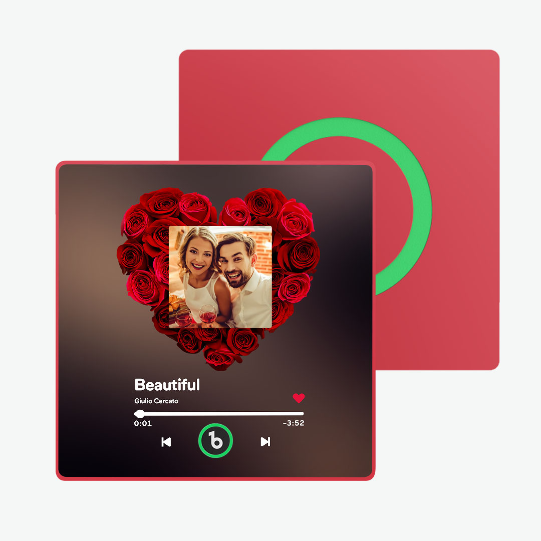Magnete Da Frigorifero Personalizzato Con Musica Con Rosa E Foto Magnete Da Frigorifero Colorato Con Nuovo Album Di Aggiornamento 4.0 Che Può Essere Riprodotto - soufeelit