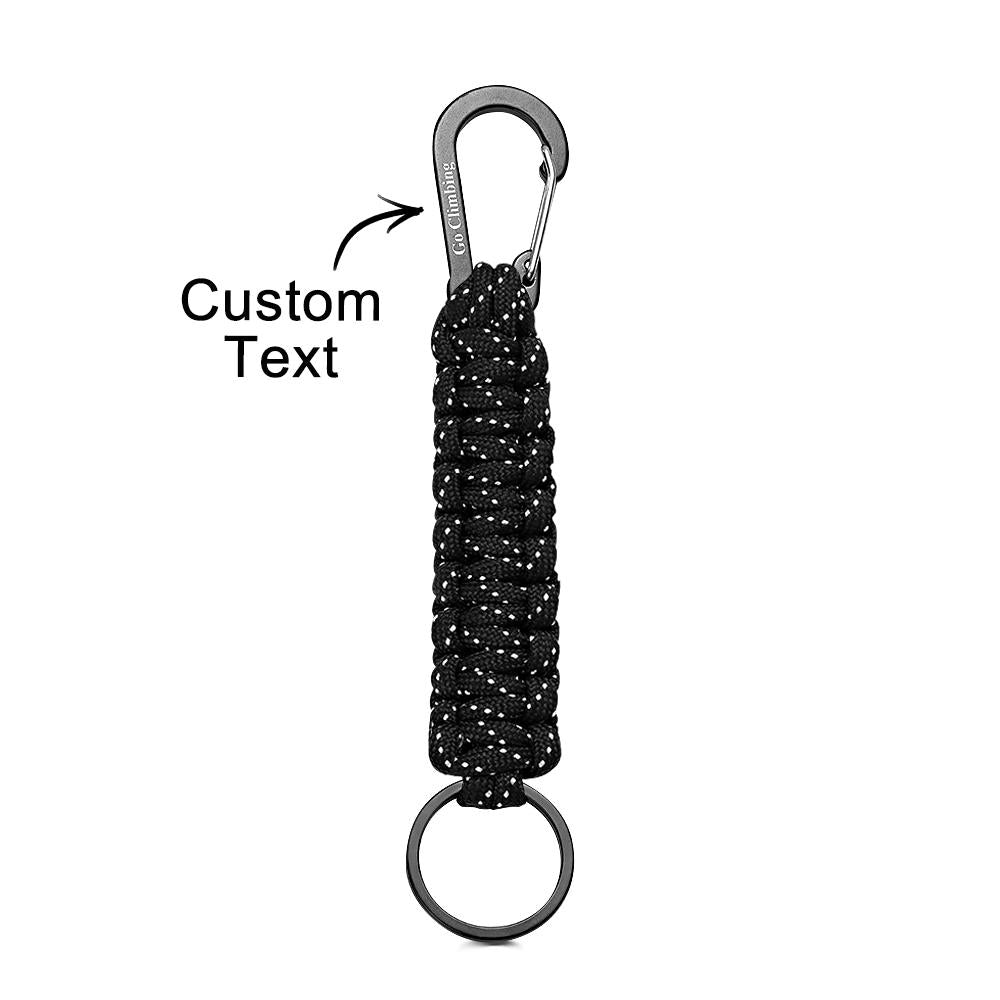 Portachiavi Inciso Con Moschettone Portachiavi In ​​paracord Intrecciato Unico Per Uomo - soufeelit