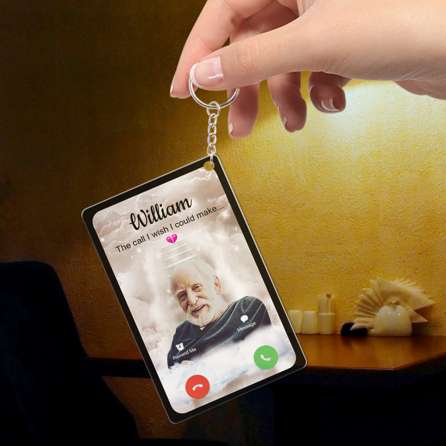 Portachiavi Acrilico Personalizzato La Chiamata Che Vorrei Poter Ricevere Regalo Di Simpatia Commemorativo Ricordo Portachiavi Con Foto Con Incisione Personalizzata - soufeelit