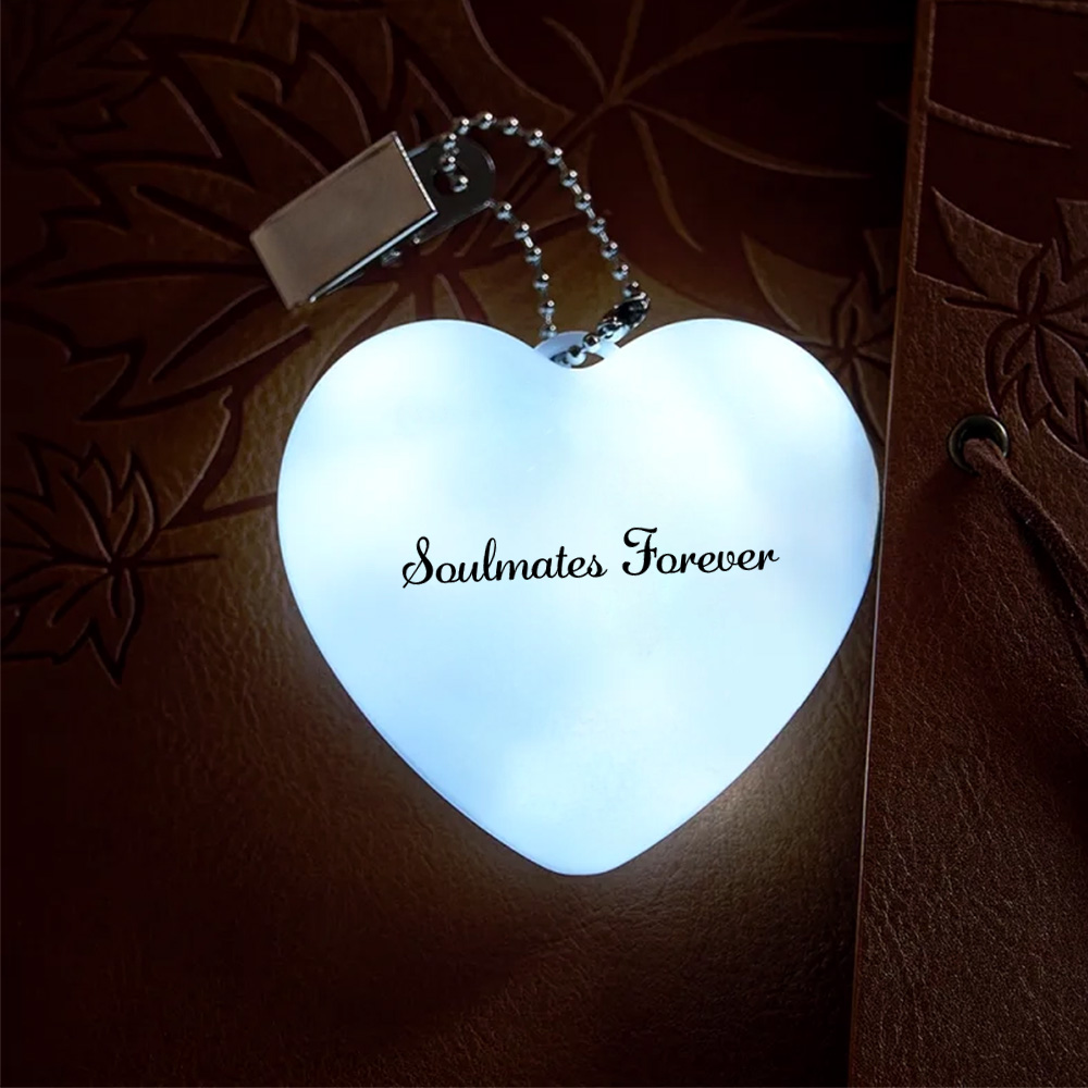 Borsa Personalizzata Con Luce, Portachiavi, Borsa A Forma Di Cuore, Led Per Lei - soufeelit