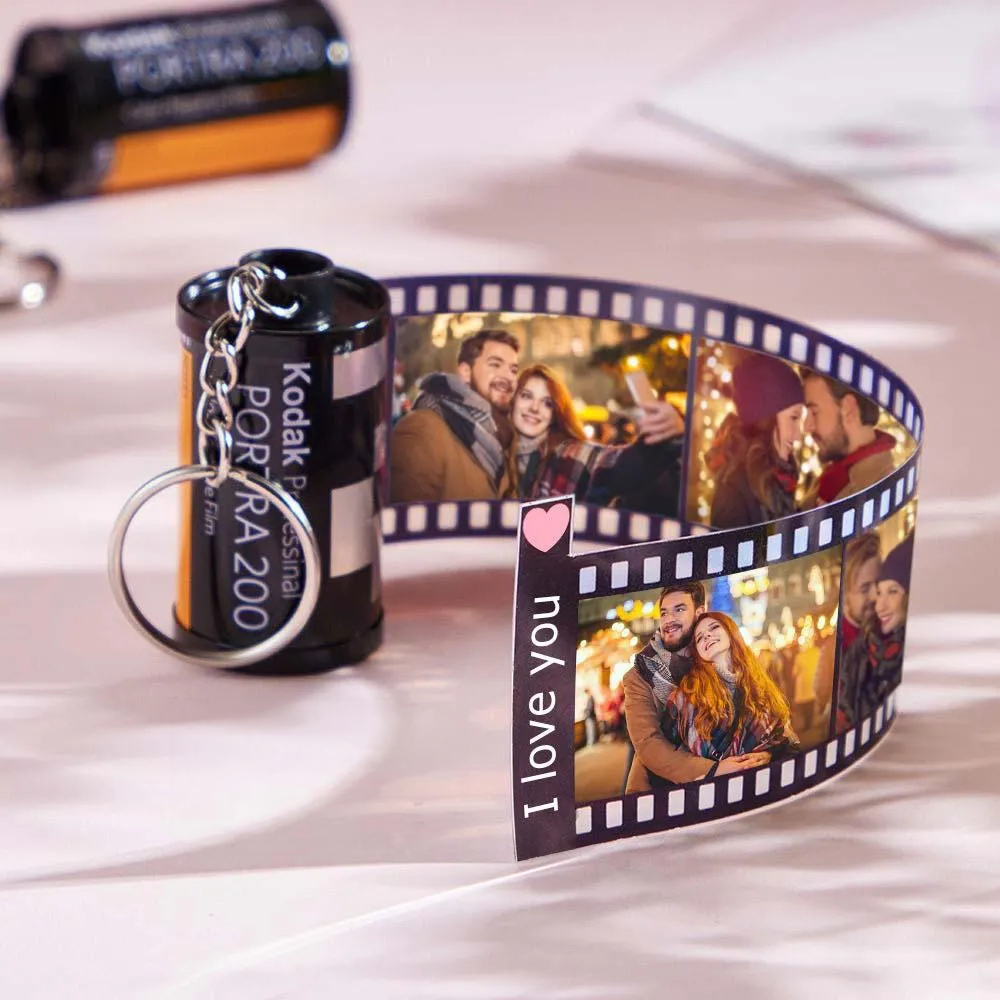 Testo Personalizzato Per Il Portachiavi Con Rotolo Di Pellicola Portachiavi Con Immagine Personalizzata Con Album A Bobina Regalo Personalizzato Per Natale