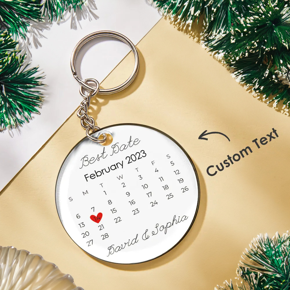 Portachiavi Personalizzato Con Foto E Data Portachiavi Con Calendario Scansionabile Portachiavi Con Codice Spotify Regalo Di Natale Per L'anniversario - soufeelit