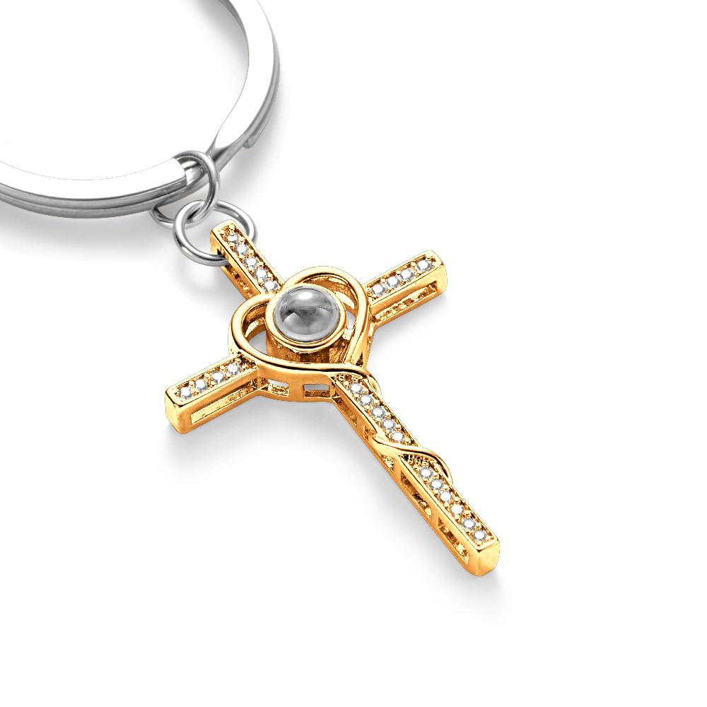 Portachiavi A Proiezione Incrociata Portachiavi Con Foto Commemorativa Personalizzata Immagine Personalizzata All'interno Di Gioielli Regalo Per Migliore Amico Alla Moda - soufeelit