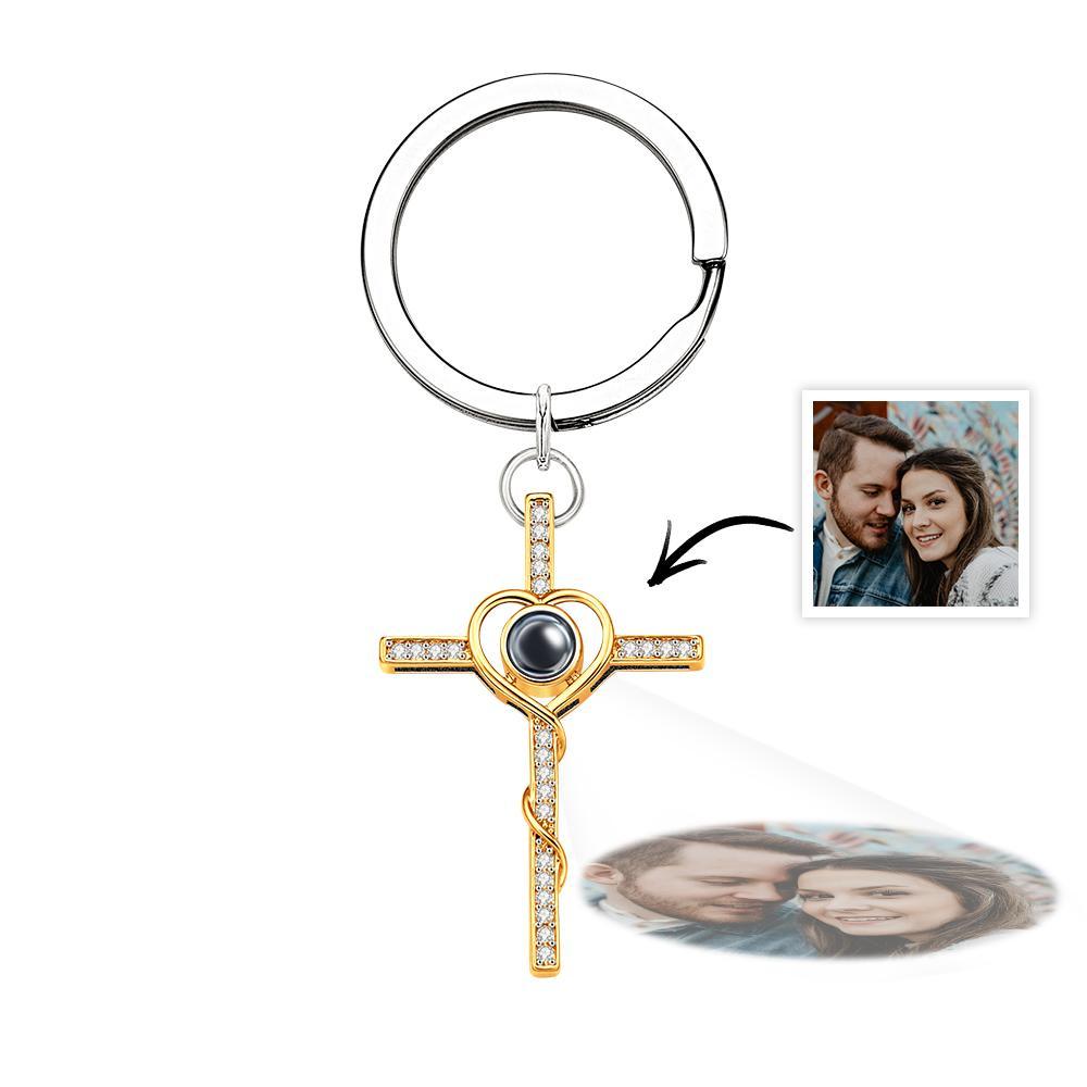 Portachiavi A Proiezione Incrociata Portachiavi Con Foto Commemorativa Personalizzata Immagine Personalizzata All'interno Di Gioielli Regalo Per Migliore Amico Alla Moda - soufeelit