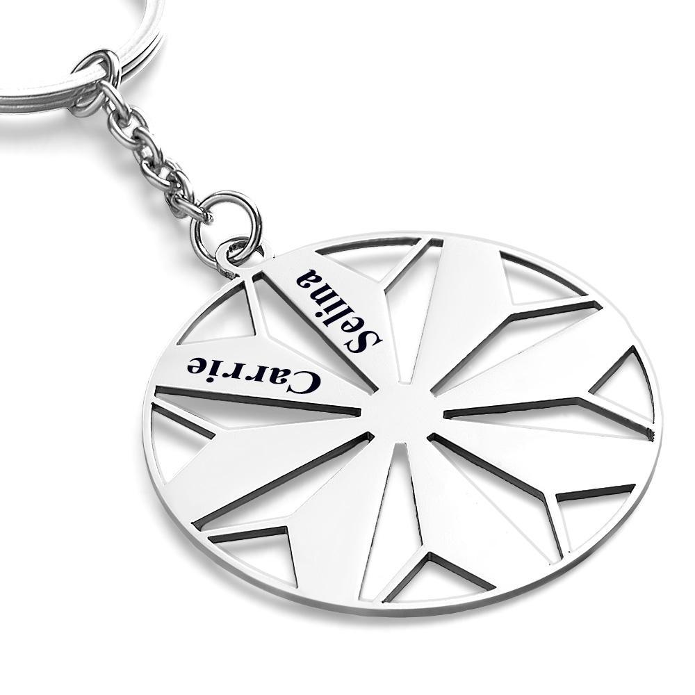 Portachiavi Con Nome Di Famiglia Personalizzato Con 1-8 Nomi Incisi Portachiavi Portachiavi Dell'amicizia Portachiavi Sorority - soufeelit