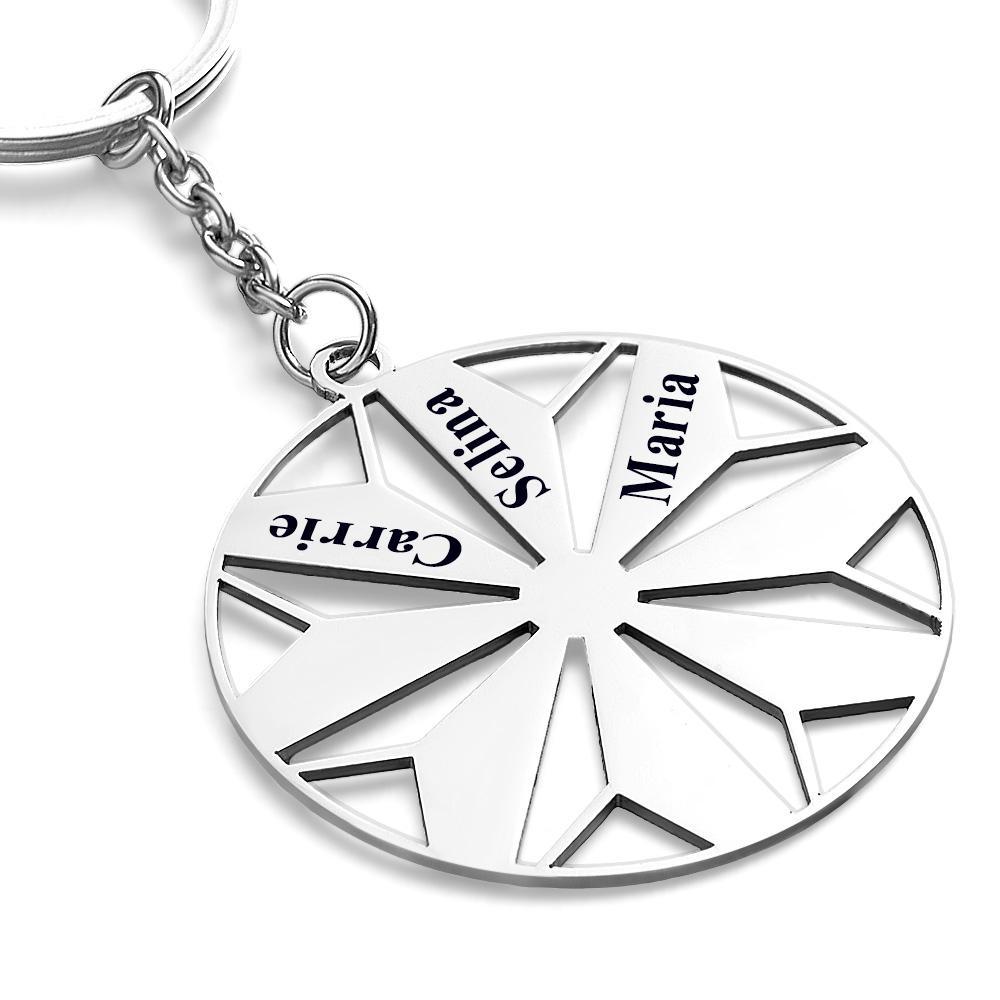 Portachiavi Con Nome Di Famiglia Personalizzato Con 1-8 Nomi Incisi Portachiavi Portachiavi Dell'amicizia Portachiavi Sorority - soufeelit