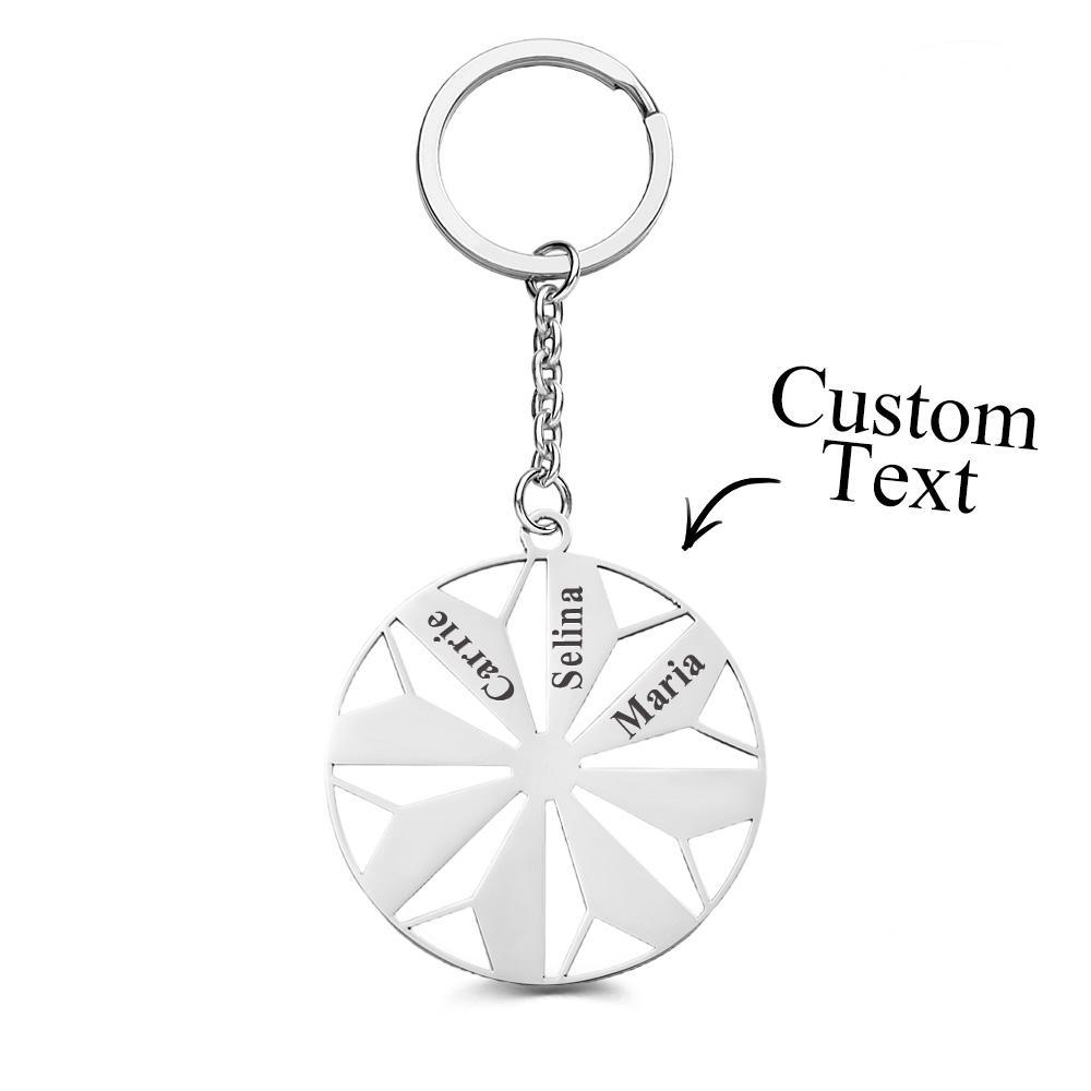 Portachiavi Con Nome Di Famiglia Personalizzato Con 1-8 Nomi Incisi Portachiavi Portachiavi Dell'amicizia Portachiavi Sorority - soufeelit