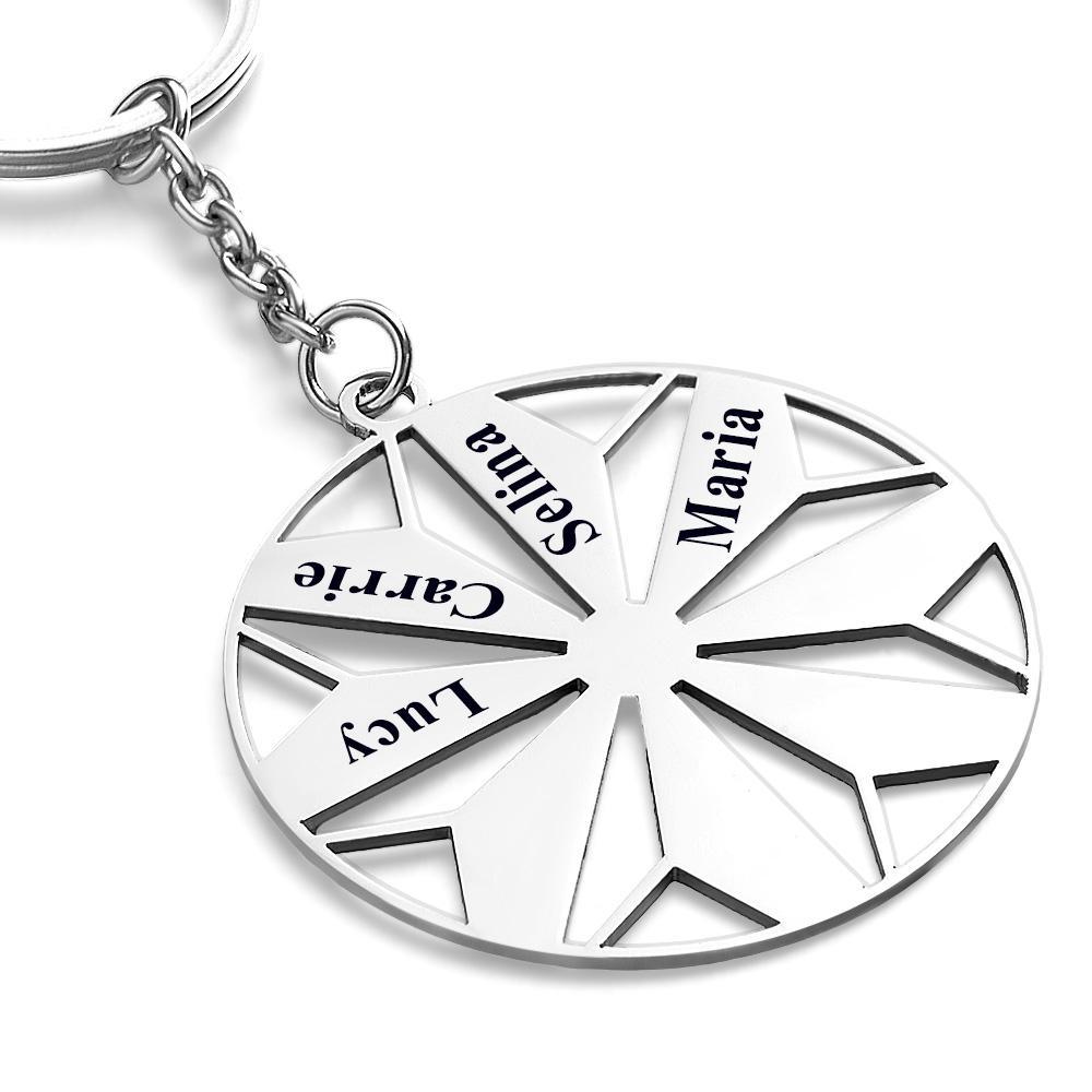Portachiavi Con Nome Di Famiglia Personalizzato Con 1-8 Nomi Incisi Portachiavi Portachiavi Dell'amicizia Portachiavi Sorority - soufeelit