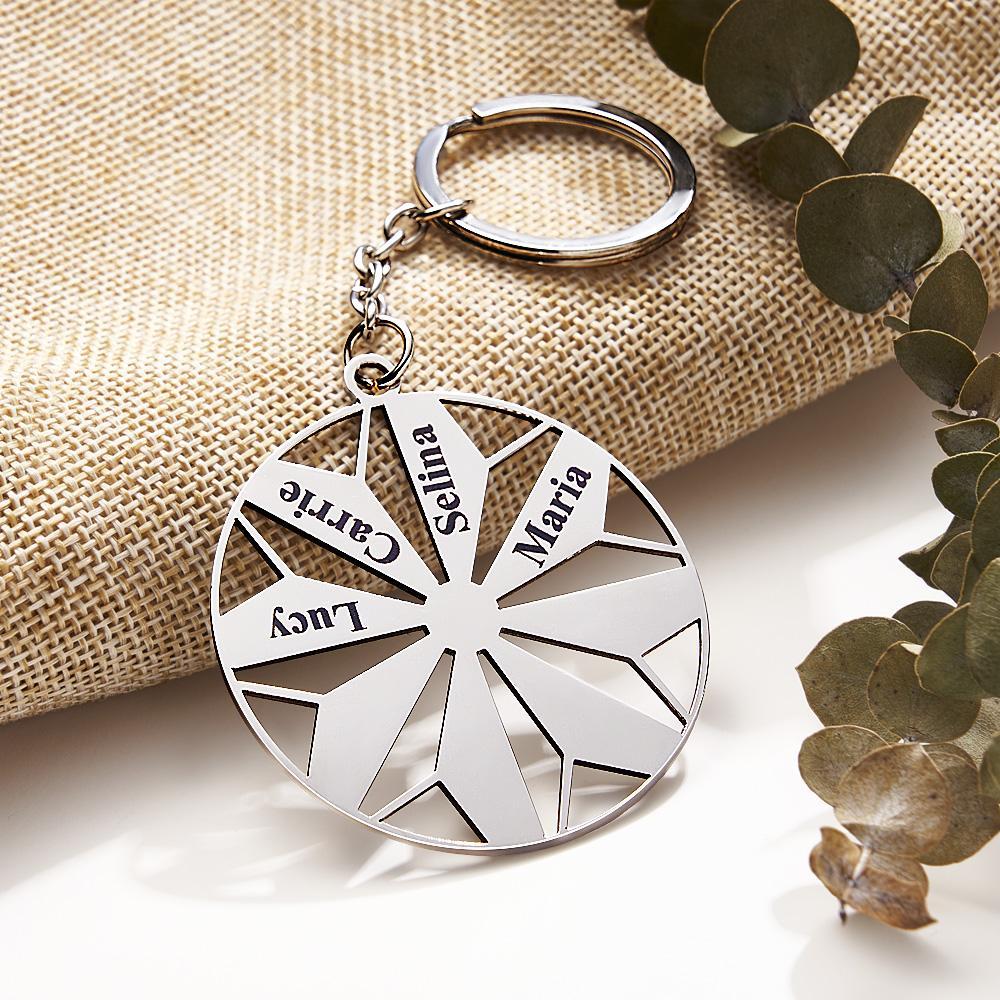 Portachiavi Con Nome Di Famiglia Personalizzato Con 1-8 Nomi Incisi Portachiavi Portachiavi Dell'amicizia Portachiavi Sorority - soufeelit