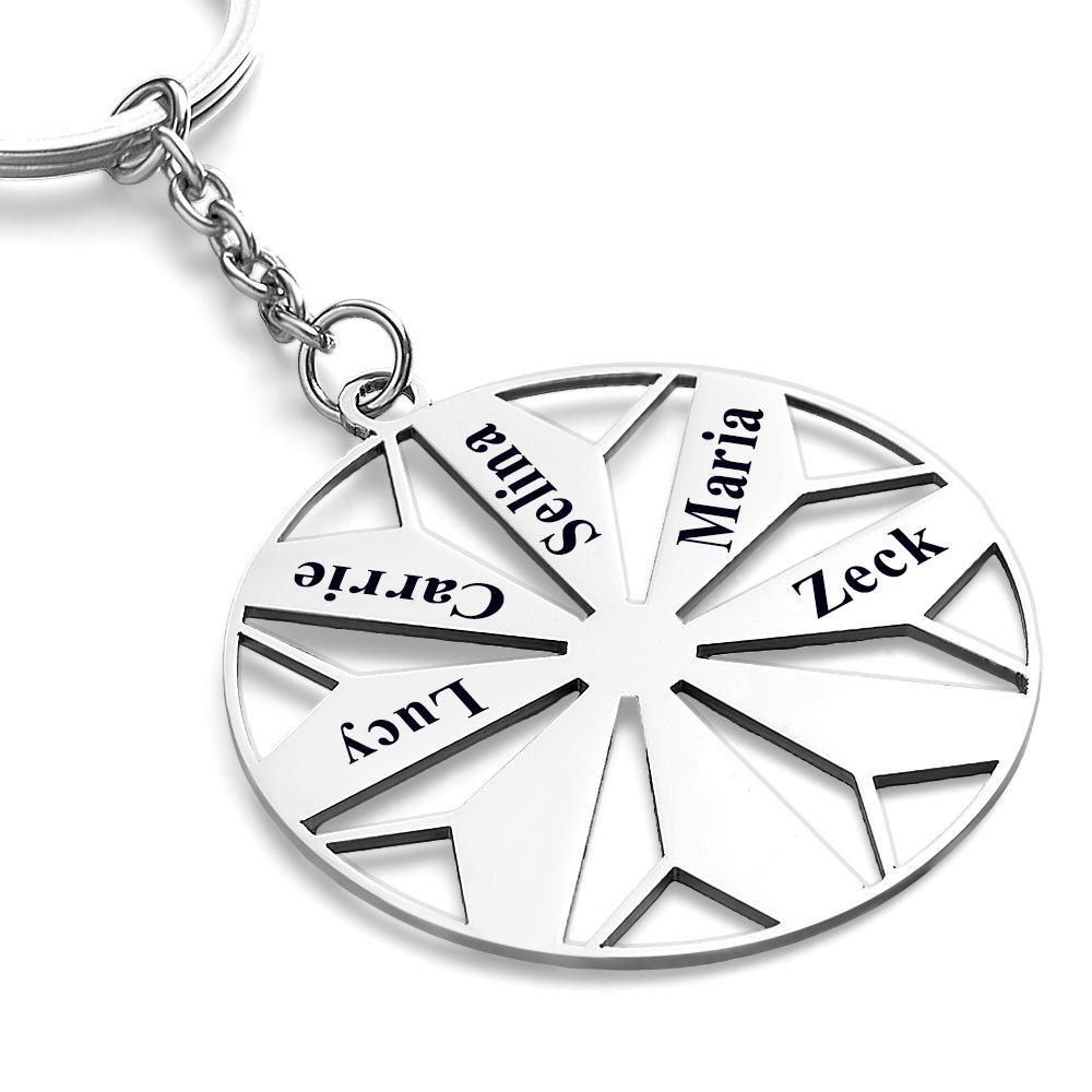 Portachiavi Con Nome Di Famiglia Personalizzato Con 1-8 Nomi Incisi Portachiavi Portachiavi Dell'amicizia Portachiavi Sorority - soufeelit