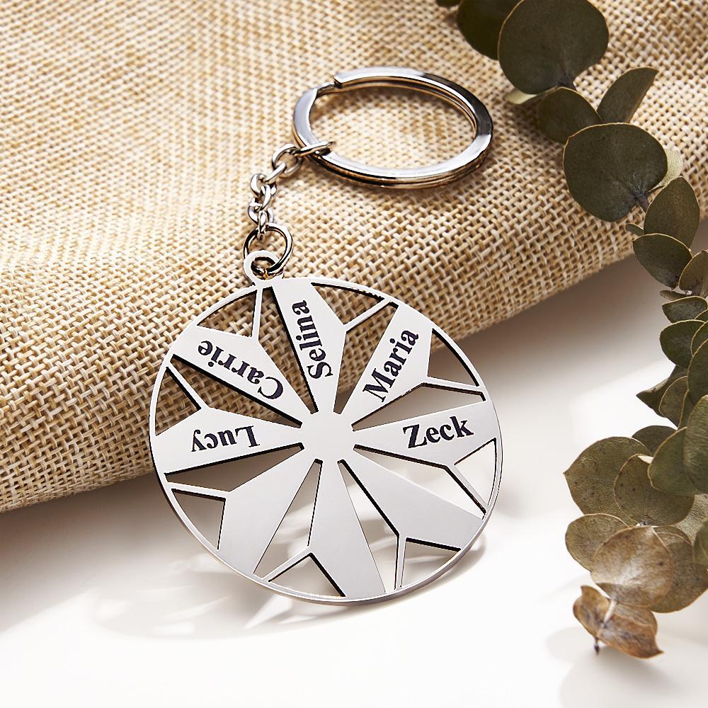 Portachiavi Con Nome Di Famiglia Personalizzato Con 1-8 Nomi Incisi Portachiavi Portachiavi Dell'amicizia Portachiavi Sorority - soufeelit