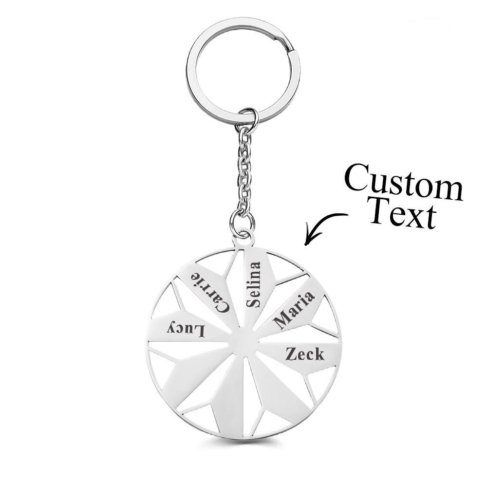 Portachiavi Con Nome Di Famiglia Personalizzato Con 1-8 Nomi Incisi Portachiavi Portachiavi Dell'amicizia Portachiavi Sorority - soufeelit