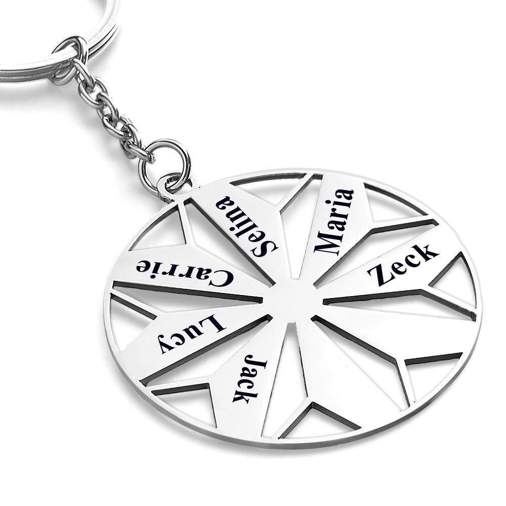 Portachiavi Con Nome Di Famiglia Personalizzato Con 1-8 Nomi Incisi Portachiavi Portachiavi Dell'amicizia Portachiavi Sorority - soufeelit