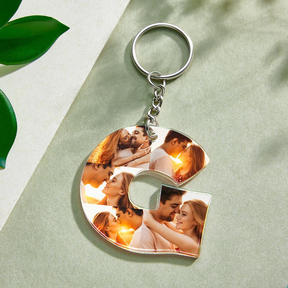 Portachiavi Personalizzato Con 26 Lettere, Portachiavi Con Ciondolo, Alfabeto, Portachiavi, Nome Iniziale, Immagini Personalizzate, Salva Bellissimi Ricordi - soufeelit