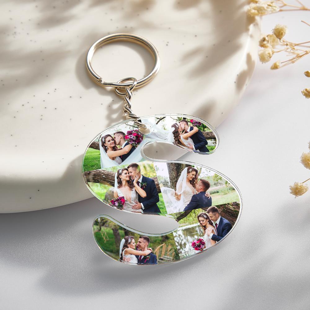 Portachiavi Personalizzato Con 26 Lettere, Portachiavi Con Ciondolo, Alfabeto, Portachiavi, Nome Iniziale, Immagini Personalizzate, Salva Bellissimi Ricordi - soufeelit