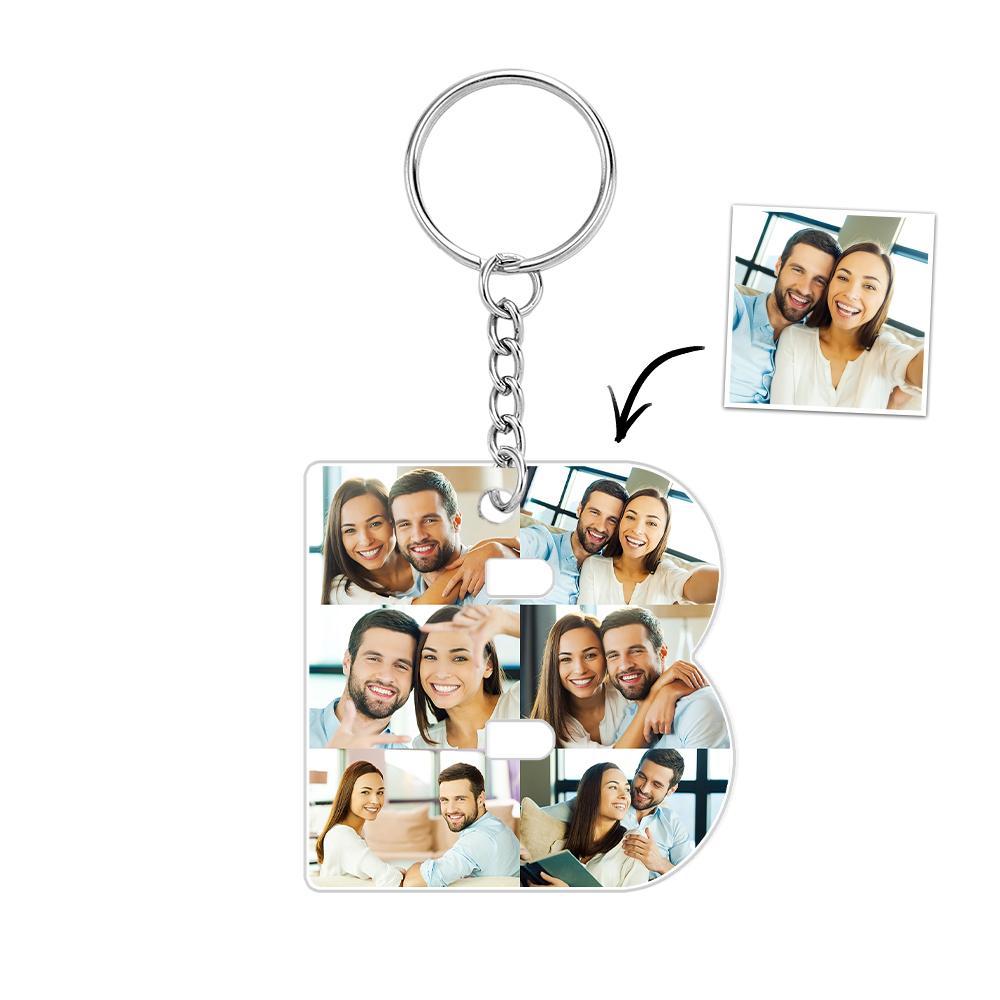 Portachiavi Personalizzato Con 26 Lettere, Portachiavi Con Ciondolo, Alfabeto, Portachiavi, Nome Iniziale, Immagini Personalizzate, Salva Bellissimi Ricordi - soufeelit