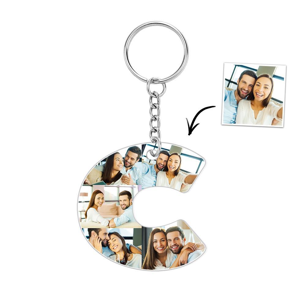 Portachiavi Personalizzato Con 26 Lettere, Portachiavi Con Ciondolo, Alfabeto, Portachiavi, Nome Iniziale, Immagini Personalizzate, Salva Bellissimi Ricordi - soufeelit