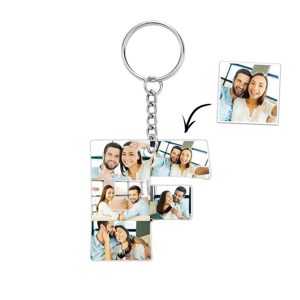 Portachiavi Personalizzato Con 26 Lettere, Portachiavi Con Ciondolo, Alfabeto, Portachiavi, Nome Iniziale, Immagini Personalizzate, Salva Bellissimi Ricordi - soufeelit
