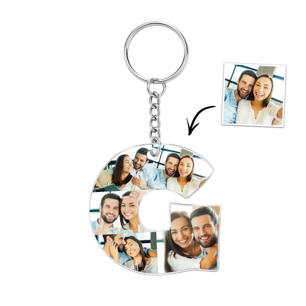Portachiavi Personalizzato Con 26 Lettere, Portachiavi Con Ciondolo, Alfabeto, Portachiavi, Nome Iniziale, Immagini Personalizzate, Salva Bellissimi Ricordi - soufeelit