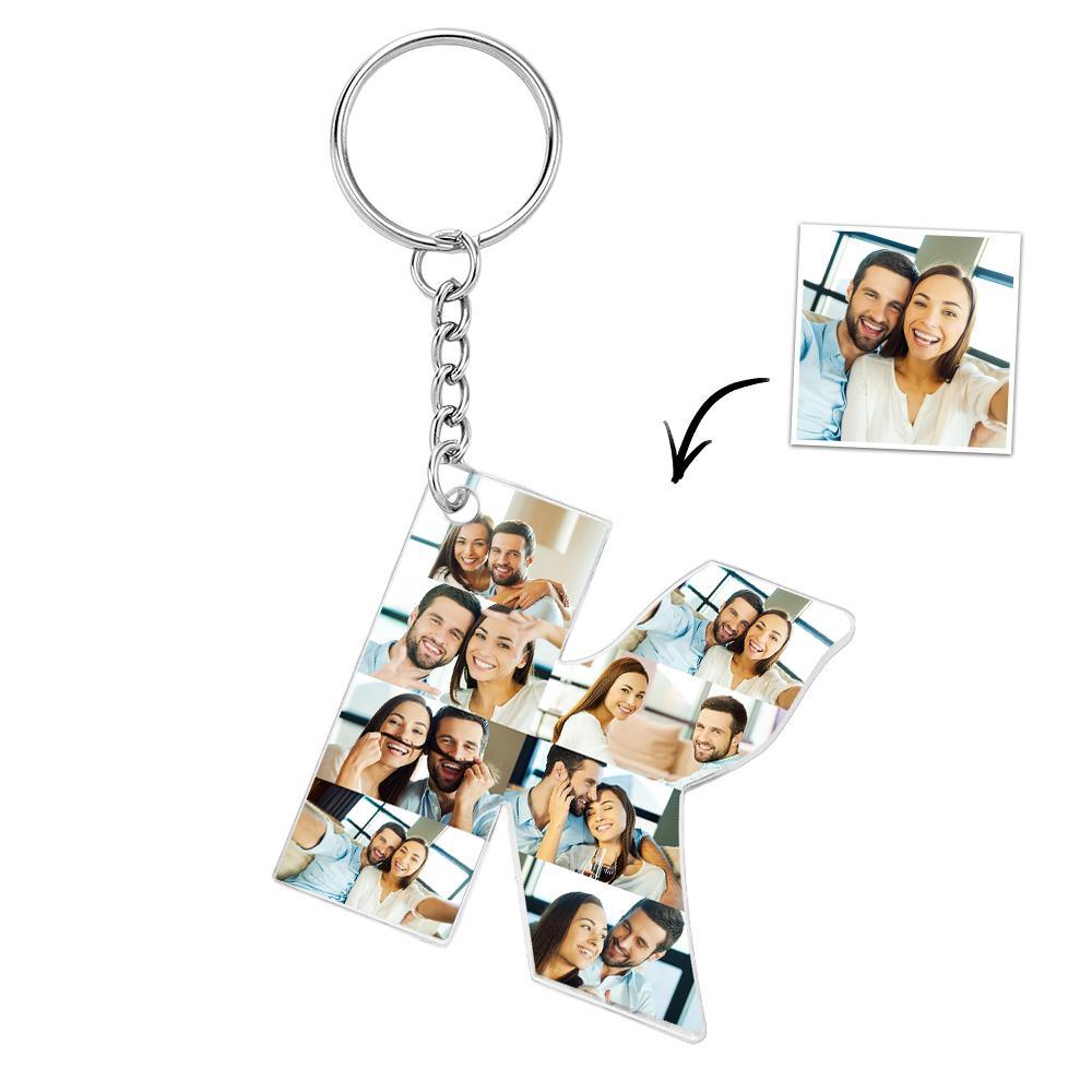 Portachiavi Personalizzato Con 26 Lettere, Portachiavi Con Ciondolo, Alfabeto, Portachiavi, Nome Iniziale, Immagini Personalizzate, Salva Bellissimi Ricordi - soufeelit