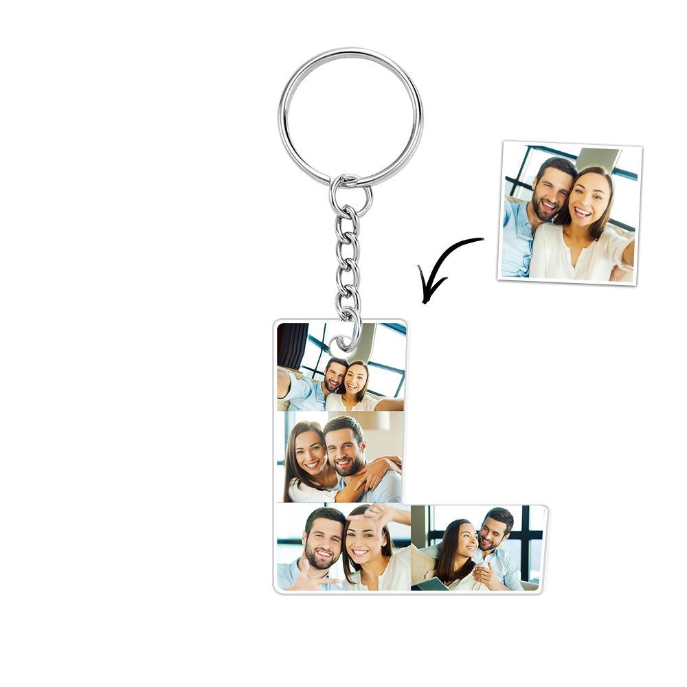 Portachiavi Personalizzato Con 26 Lettere, Portachiavi Con Ciondolo, Alfabeto, Portachiavi, Nome Iniziale, Immagini Personalizzate, Salva Bellissimi Ricordi - soufeelit