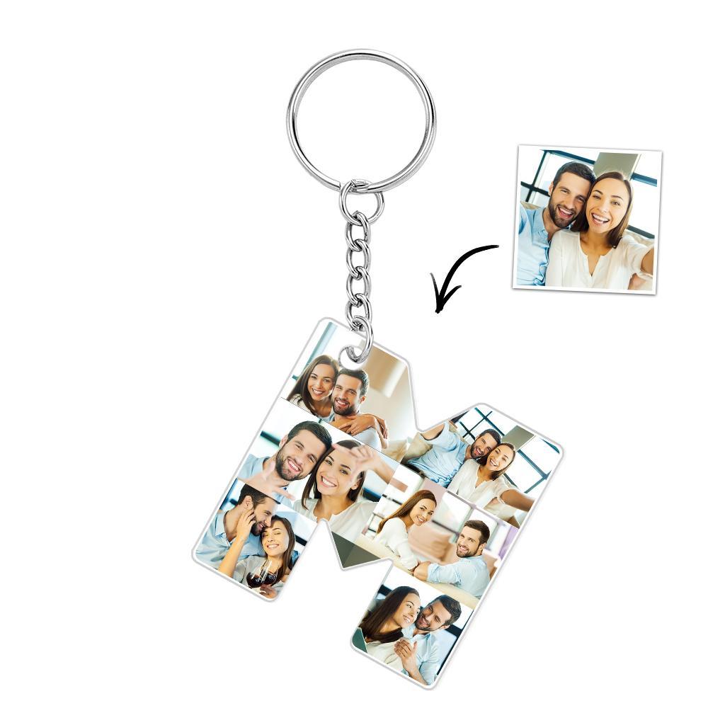 Portachiavi Personalizzato Con 26 Lettere, Portachiavi Con Ciondolo, Alfabeto, Portachiavi, Nome Iniziale, Immagini Personalizzate, Salva Bellissimi Ricordi - soufeelit