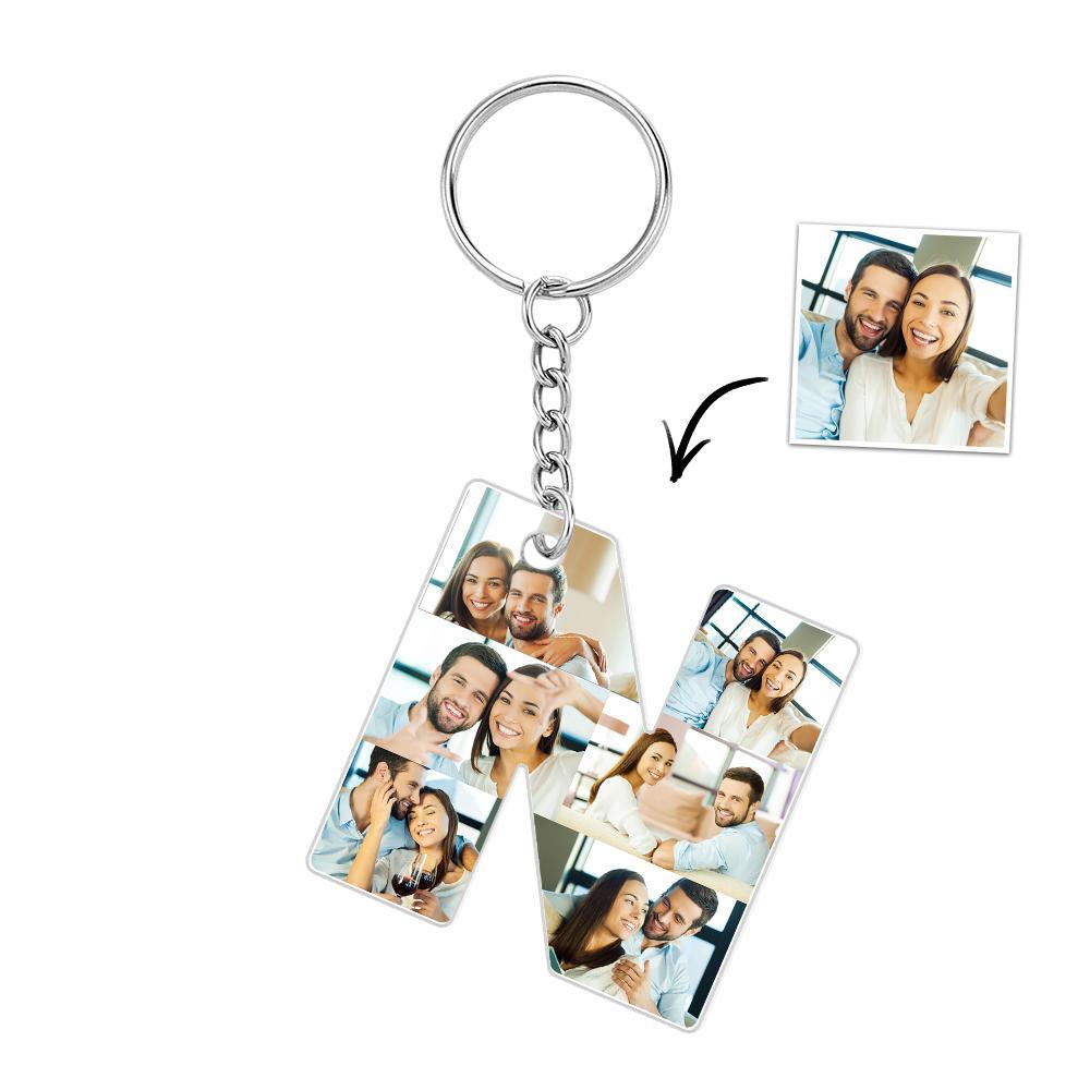 Portachiavi Personalizzato Con 26 Lettere, Portachiavi Con Ciondolo, Alfabeto, Portachiavi, Nome Iniziale, Immagini Personalizzate, Salva Bellissimi Ricordi - soufeelit