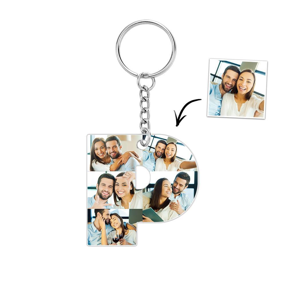 Portachiavi Personalizzato Con 26 Lettere, Portachiavi Con Ciondolo, Alfabeto, Portachiavi, Nome Iniziale, Immagini Personalizzate, Salva Bellissimi Ricordi - soufeelit