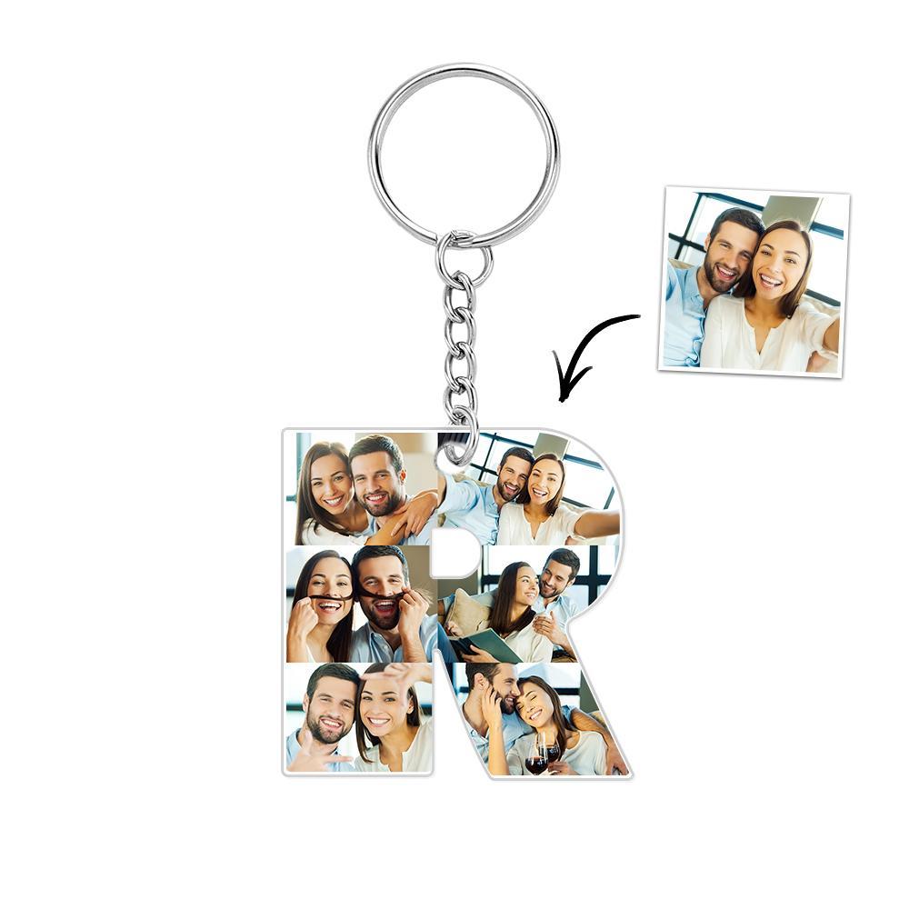 Portachiavi Personalizzato Con 26 Lettere, Portachiavi Con Ciondolo, Alfabeto, Portachiavi, Nome Iniziale, Immagini Personalizzate, Salva Bellissimi Ricordi - soufeelit