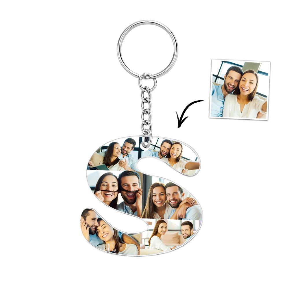 Portachiavi Personalizzato Con 26 Lettere, Portachiavi Con Ciondolo, Alfabeto, Portachiavi, Nome Iniziale, Immagini Personalizzate, Salva Bellissimi Ricordi - soufeelit