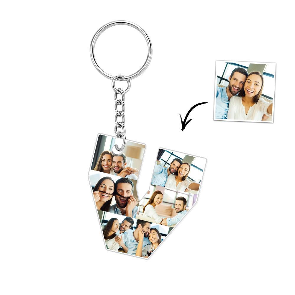 Portachiavi Personalizzato Con 26 Lettere, Portachiavi Con Ciondolo, Alfabeto, Portachiavi, Nome Iniziale, Immagini Personalizzate, Salva Bellissimi Ricordi - soufeelit