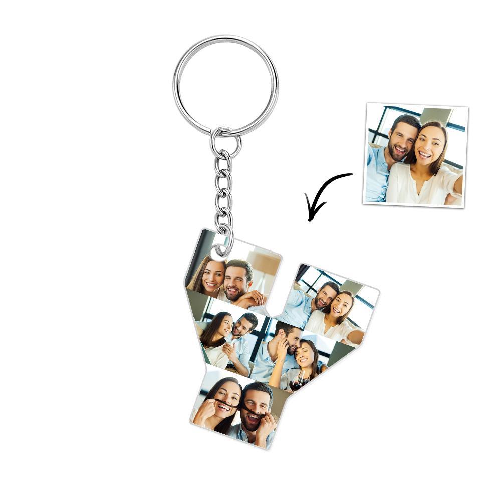 Portachiavi Personalizzato Con 26 Lettere, Portachiavi Con Ciondolo, Alfabeto, Portachiavi, Nome Iniziale, Immagini Personalizzate, Salva Bellissimi Ricordi - soufeelit