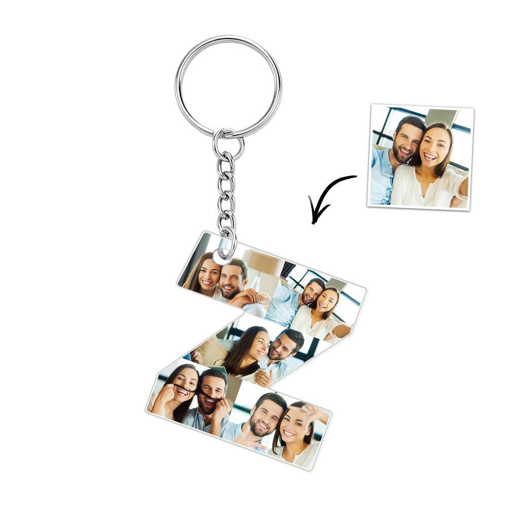 Portachiavi Personalizzato Con 26 Lettere, Portachiavi Con Ciondolo, Alfabeto, Portachiavi, Nome Iniziale, Immagini Personalizzate, Salva Bellissimi Ricordi - soufeelit