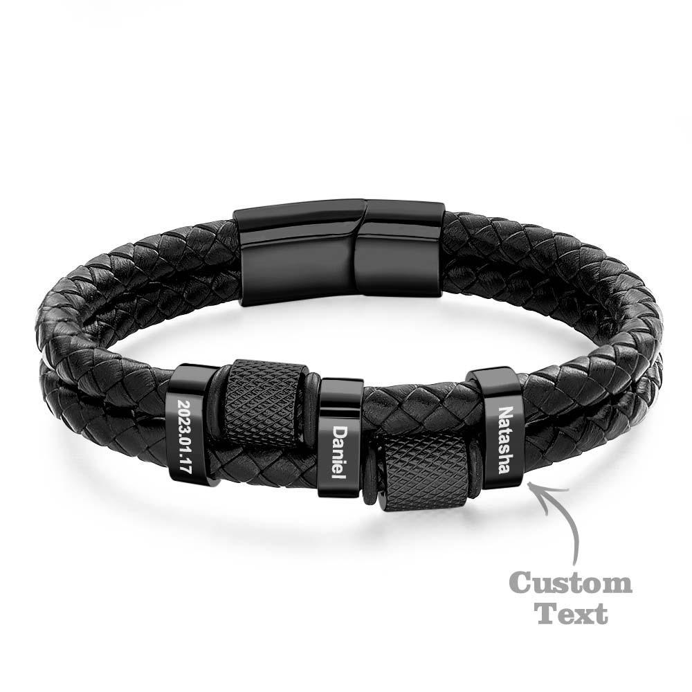 Bracciale In Pelle Multistrato Da Uomo Con Croce In Acciaio Inossidabile Pelle Intrecciata In Acciaio Inossidabile Ottimo Regalo Per Lui - soufeelit