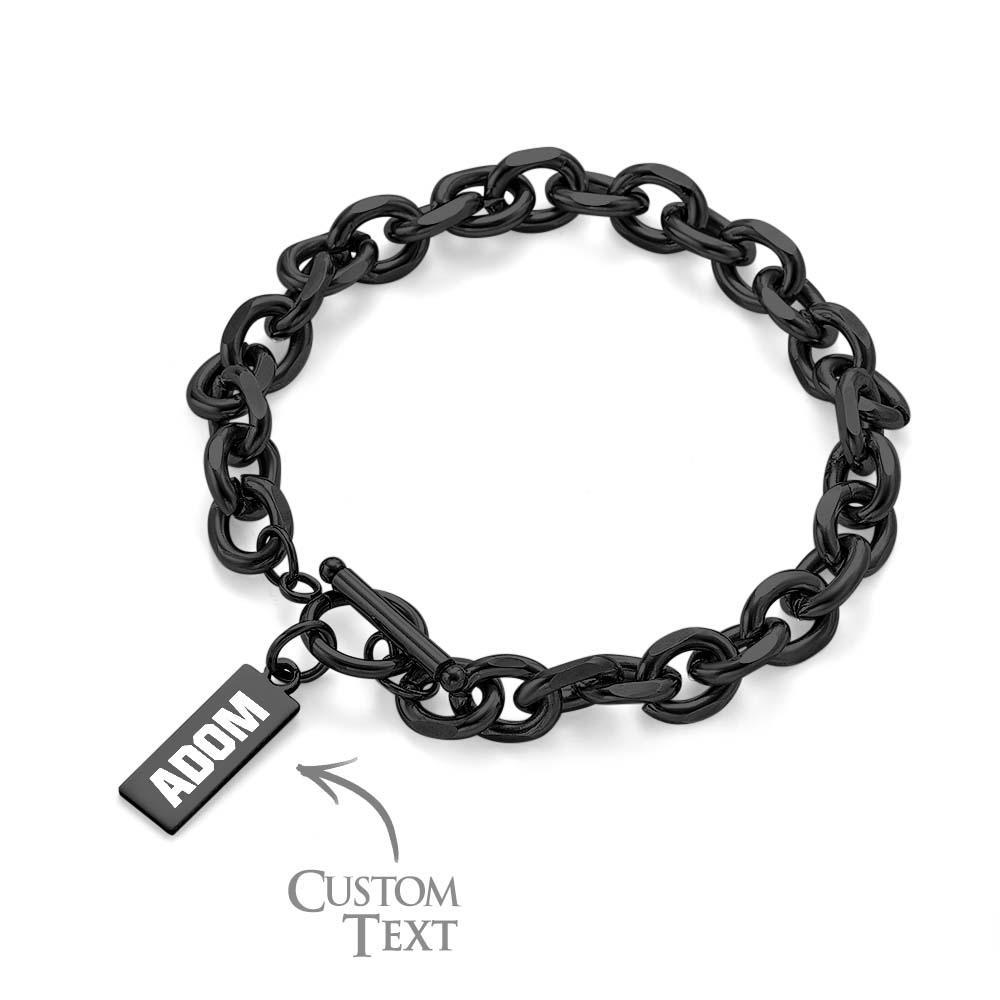Bracciale Da Uomo Con Catena Portacavi Personalizzata Testo Inciso Regalo Per La Festa Del Papà Bracciale In Acciaio Inossidabile Regalo Per Un Amico - soufeelit
