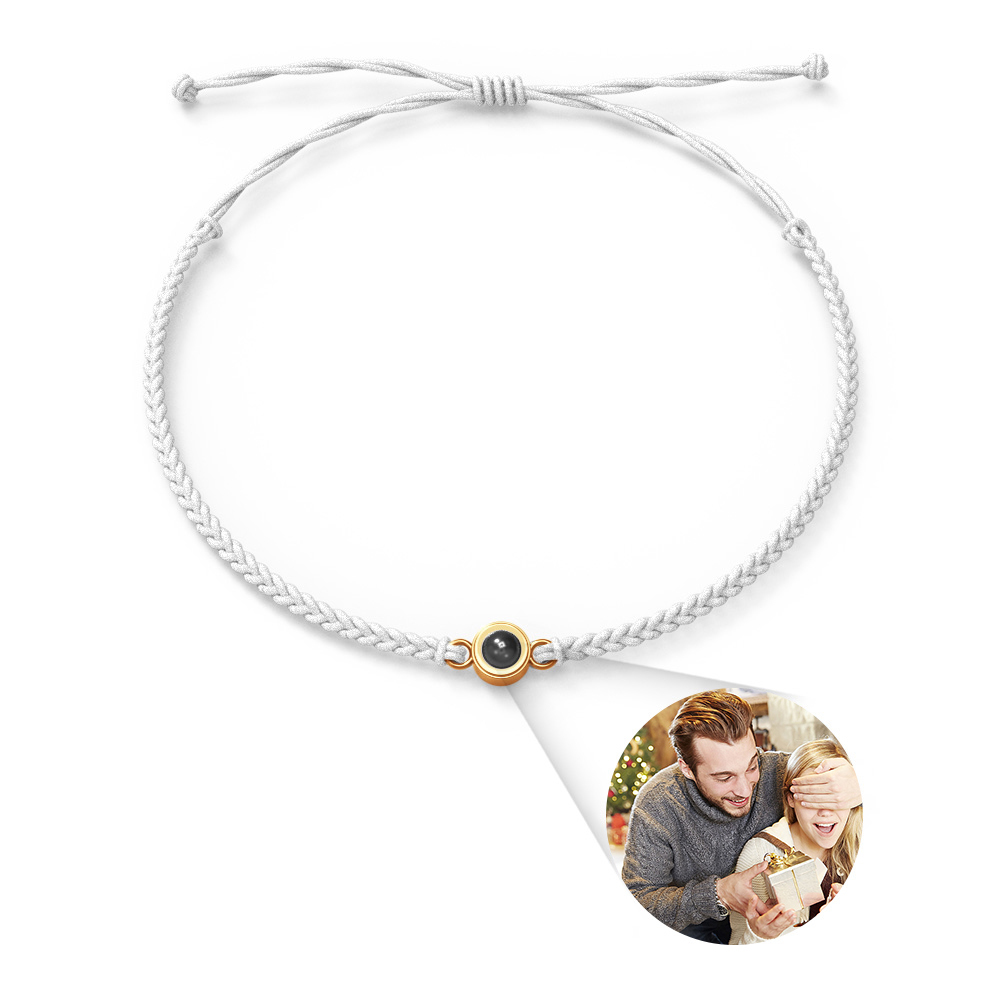 Bracciale Con Cerchio Fotografico Con Proiezione Personalizzata, Immagine Personalizzata All'interno Di Gioielli, Regali Di Natale Personalizzati - soufeelit