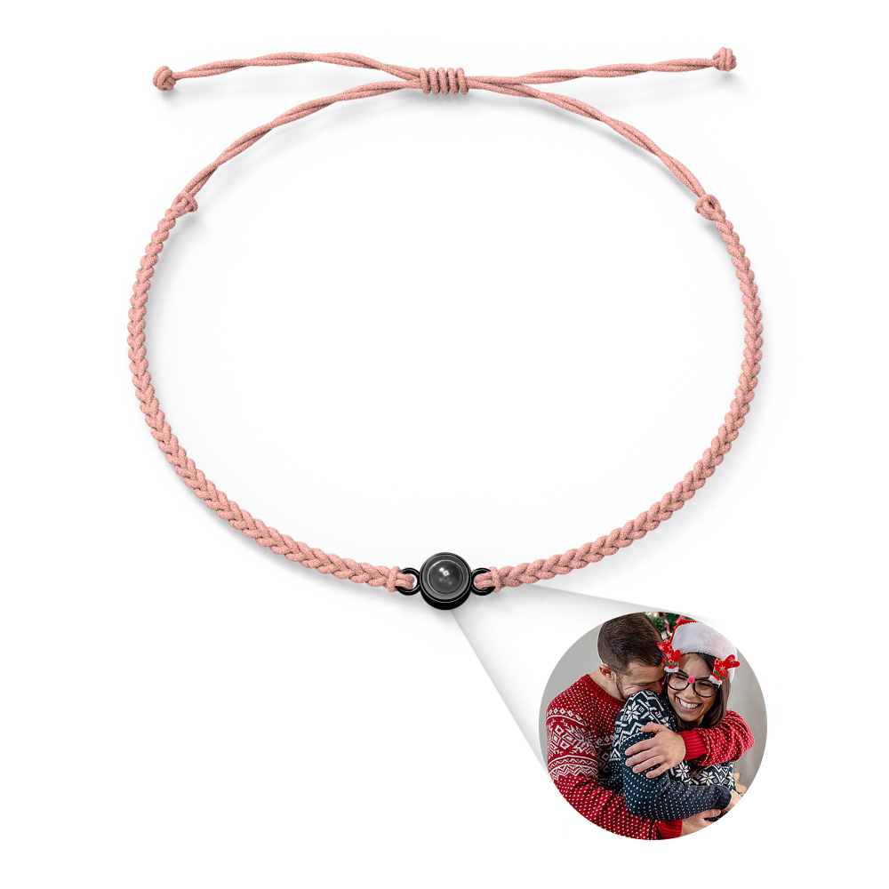 Bracciale Con Cerchio Fotografico Con Proiezione Personalizzata, Immagine Personalizzata All'interno Di Gioielli, Regali Di Natale Personalizzati - soufeelit