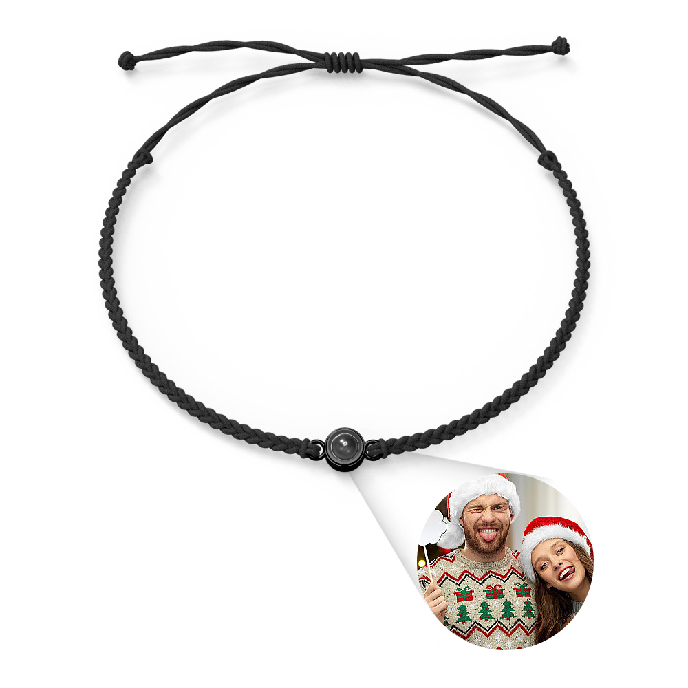 Bracciale Con Cerchio Fotografico Con Proiezione Personalizzata, Immagine Personalizzata All'interno Di Gioielli, Regali Di Natale Personalizzati - soufeelit