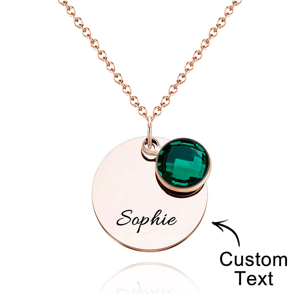 Collana Con Pietra Portafortuna Incisa Personalizzata, Regali Romantici Per La Fidanzata - soufeelit