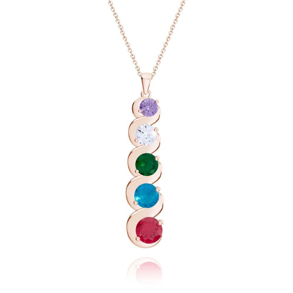 Collana Personalizzata Con Pietre Portafortuna, Collana Con Ciondolo In Quantità Opzionale, Regali Per Lei - soufeelit