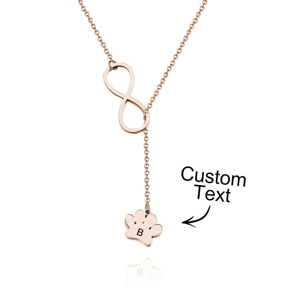 Collana Personalizzata Con Stampa Della Zampa E Lettera Collana Con Iniziali Per Amante Degli Animali Domestici - soufeelit