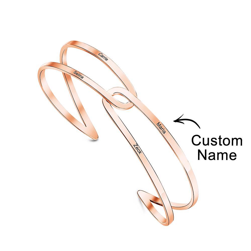 Polsino Regolabile Personalizzato Bracciale Per Coppia Regalo Gioielli Personalizzati Compleanno Damigella D'onore Per Lei - soufeelit